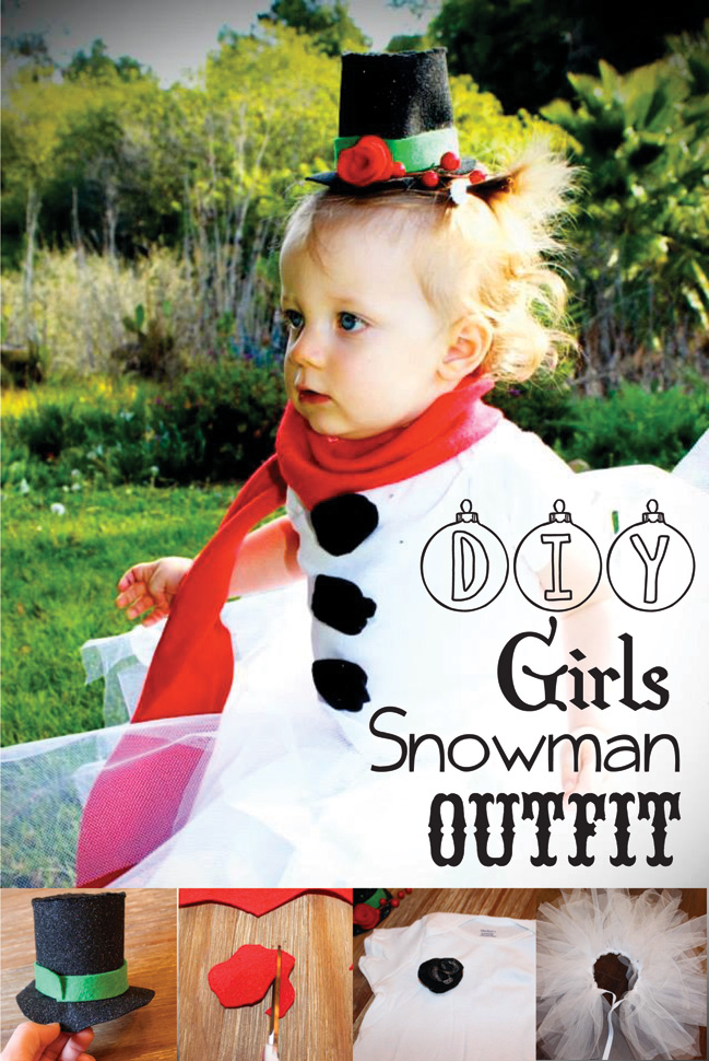 DIY Girls Snowman Outfit