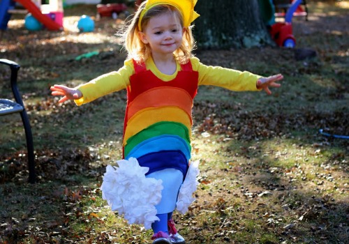 DIY rainbow costume